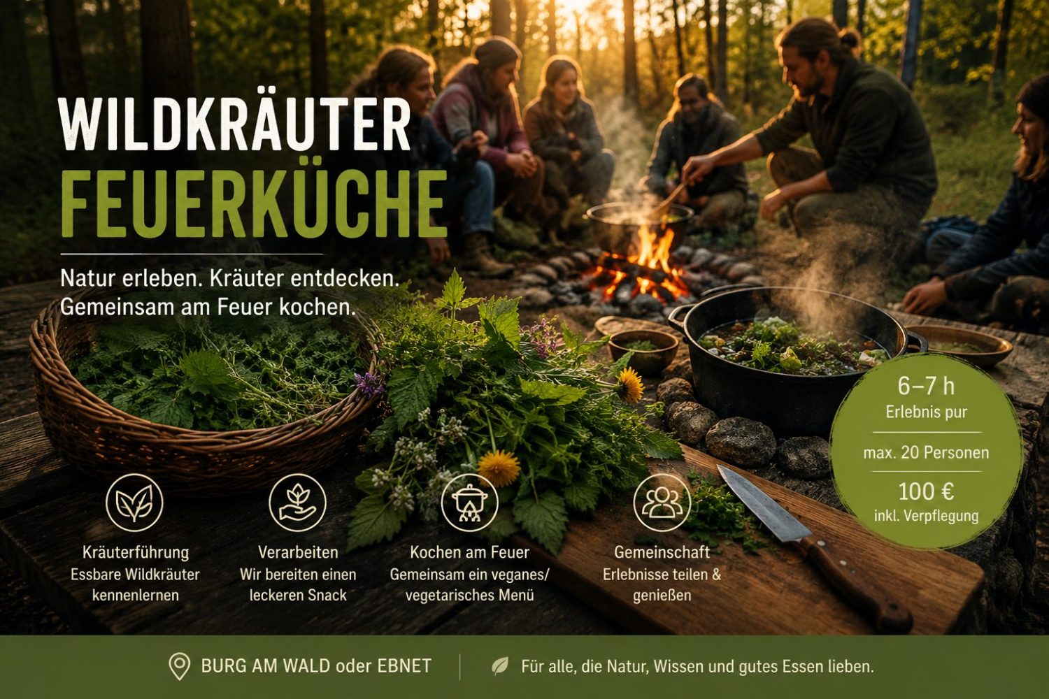 Wildkräuter Feuerküche-Seminar Wildkräuter Feuerküche, Wildkraeuter Feuerkueche